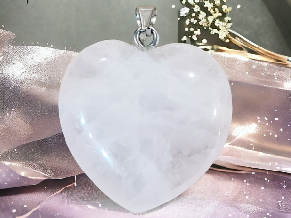 pendentif quartz rose goutte